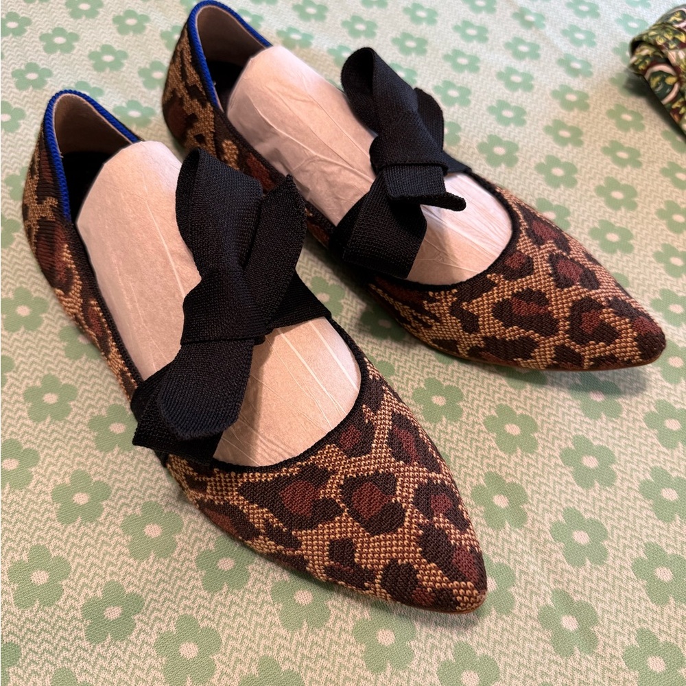 Rothy’s Mary Jane leopard ballet flats